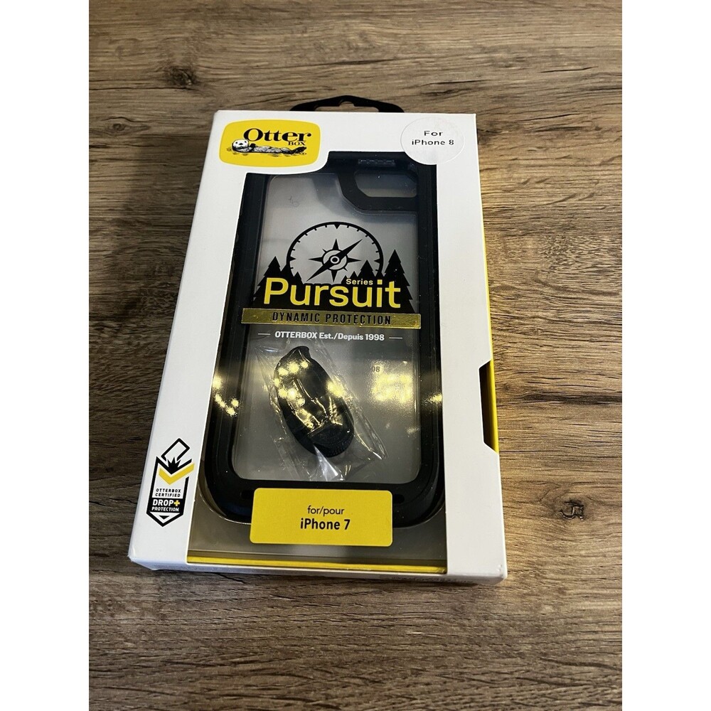 OtterBox Pursuit Series Case For iPhone 7, 8 and SE 2nd, 3rd  - Black and Clear